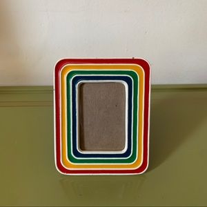 Mini Metal Enamel Primary Colors Picture Frame